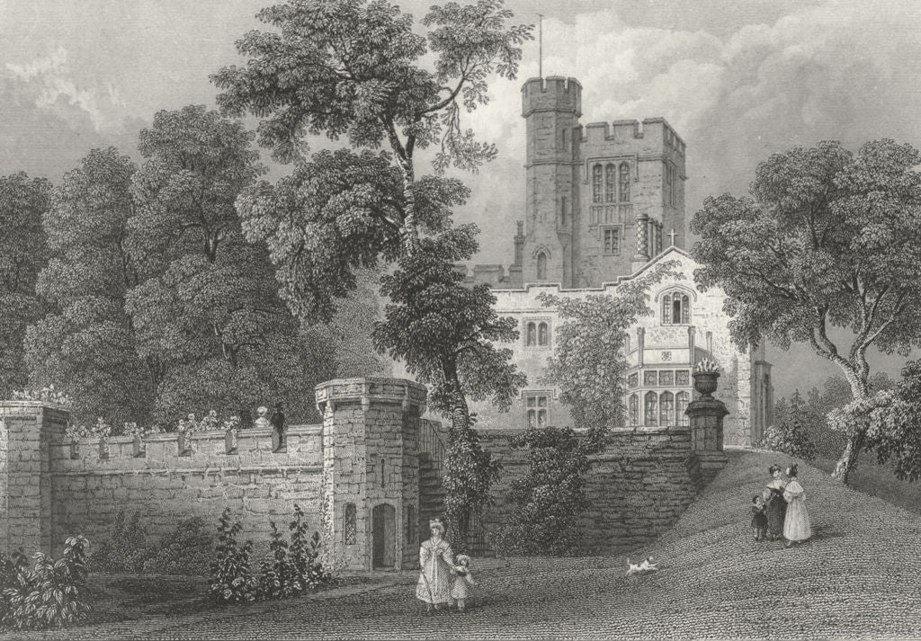 BUILDINGS. St Clare Lord Vernon-Bartlett c1840 old antique print picture
